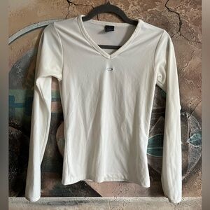 OAKLEY Vintage White V-neck Long-sleeve shirt